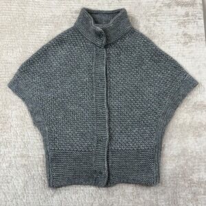 Elsamanda Anthropologie Italy Wool Alpaca Blend Chunky Knit Grey Sweater Vest S